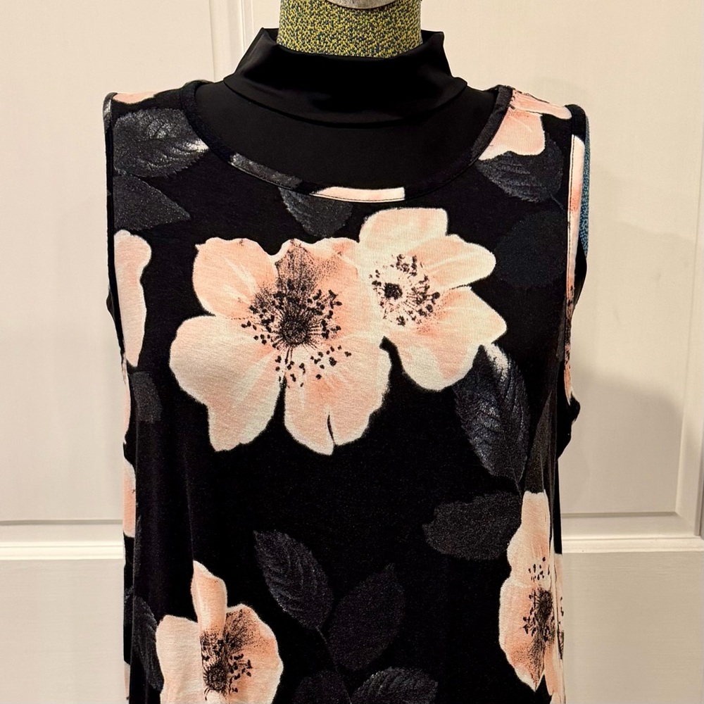 🌸🖤 Apt. 9 Black & Pink Floral Nightgown | Sleeveless Sleepwear 🖤🌸
